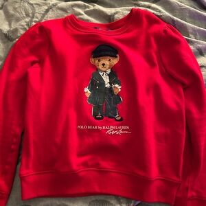Ralph Lauren Red Polo Bear Sweatshirt
